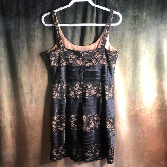 Collection Dress Barn Black and Tan Lace Dress - Picture 5 of 7